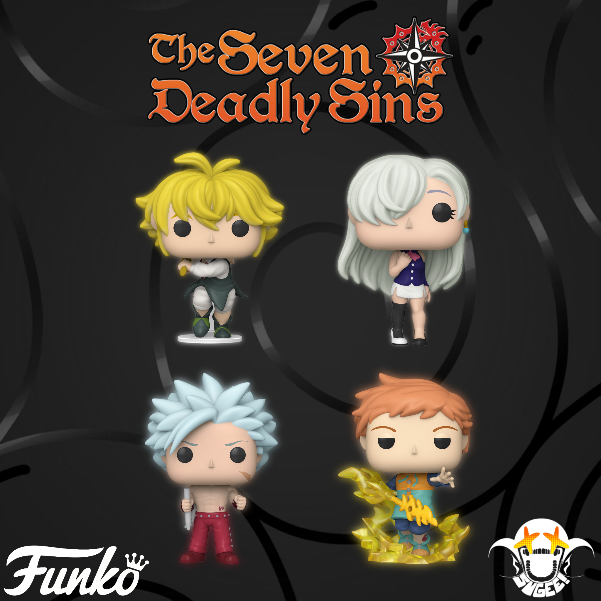 Seven Deadly Sins (4 Funko Pops!) Bundle